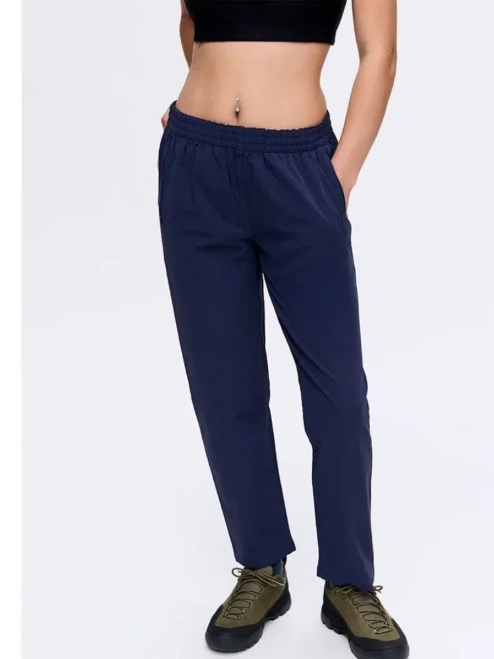 Outdoor Voices Women’s Dark Blue Athletic Joggers Zipper Side Pockets S Joggers